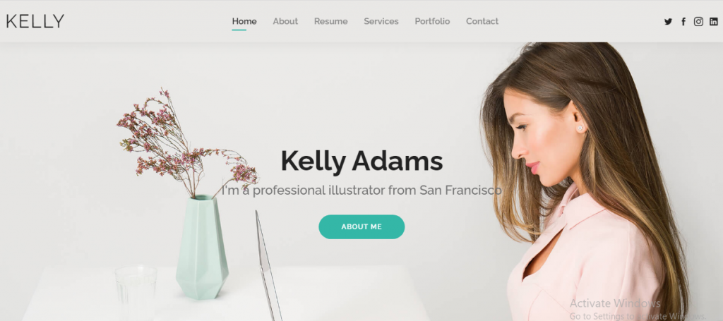 Kelly free responsive website templates